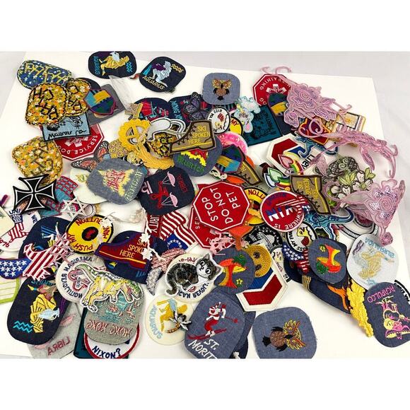 150 PC Assorted Sewing Applique Patches Iron on Sew On NEW Mixed Sequin Crafting - Picture 1 of 16